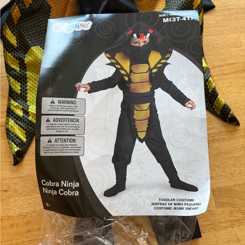 Disguise Cobra Ninja Kids Costume - Black and Gold